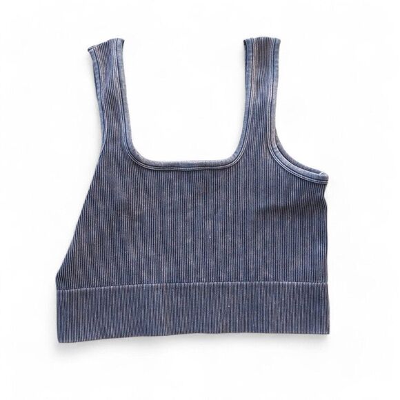 Zenana Square Neck Plus Size Brami Ash Black Women's 2X/3X - Picture 1 of 5